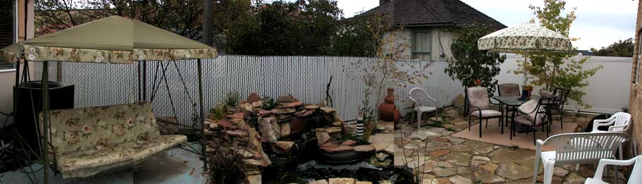 panoramic view of patio